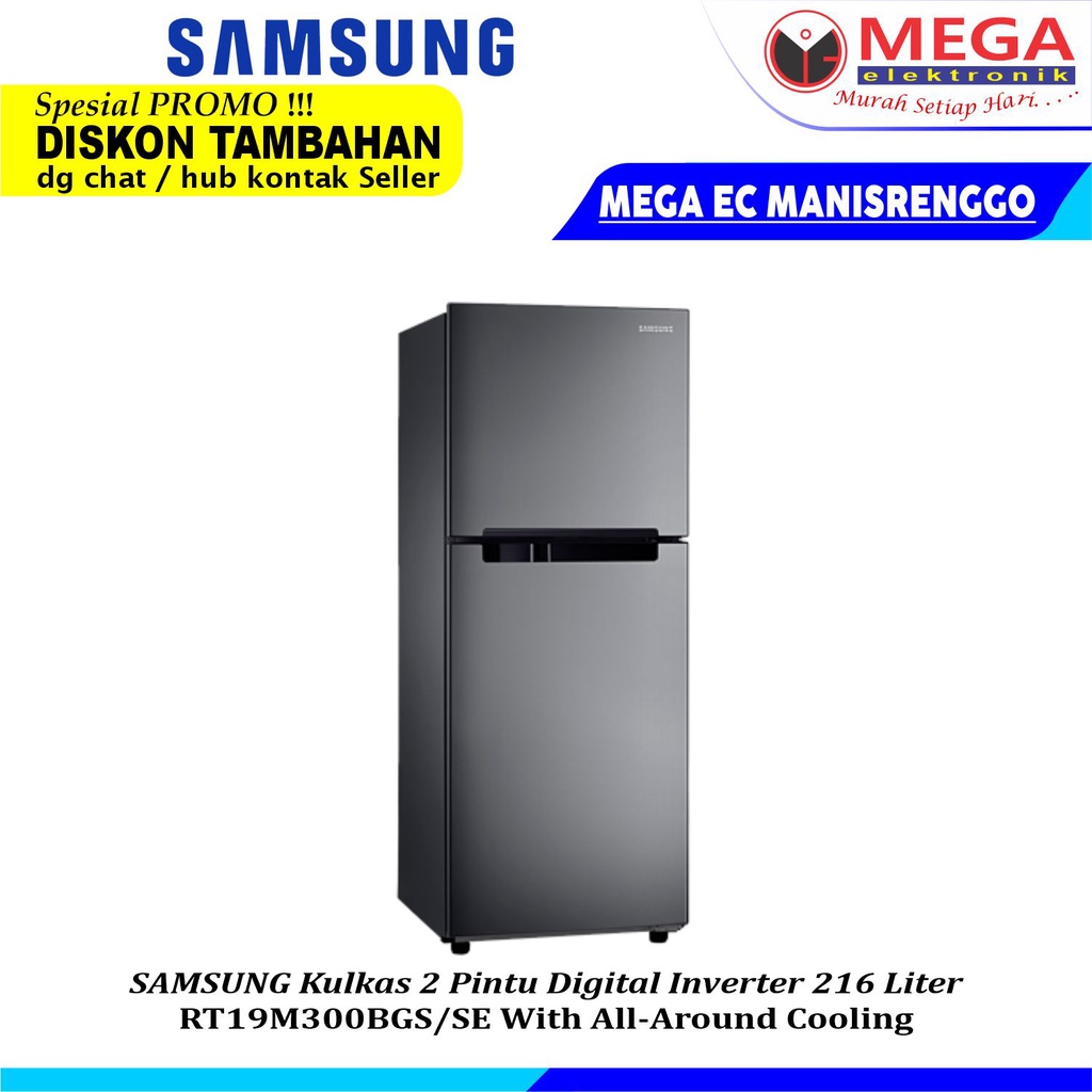 Jual SAMSUNG KULKAS 2 PINTU RT19M300BGS/SE KAPASITAS 216 LITER KULKAS 2 PINTU SAMSUNG