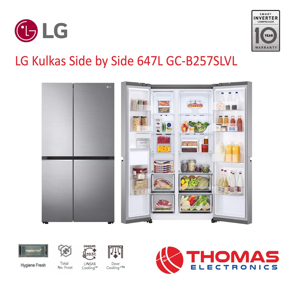 Jual Lg Kulkas Side By Side Inverter L Gcb Slvl No Frost Gc B Slvl Shopee Indonesia