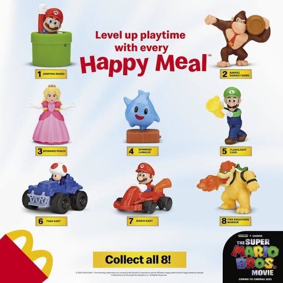 Jual Mainan Anak Happy Meal Meals McD McDonald McDonalds Super Mario