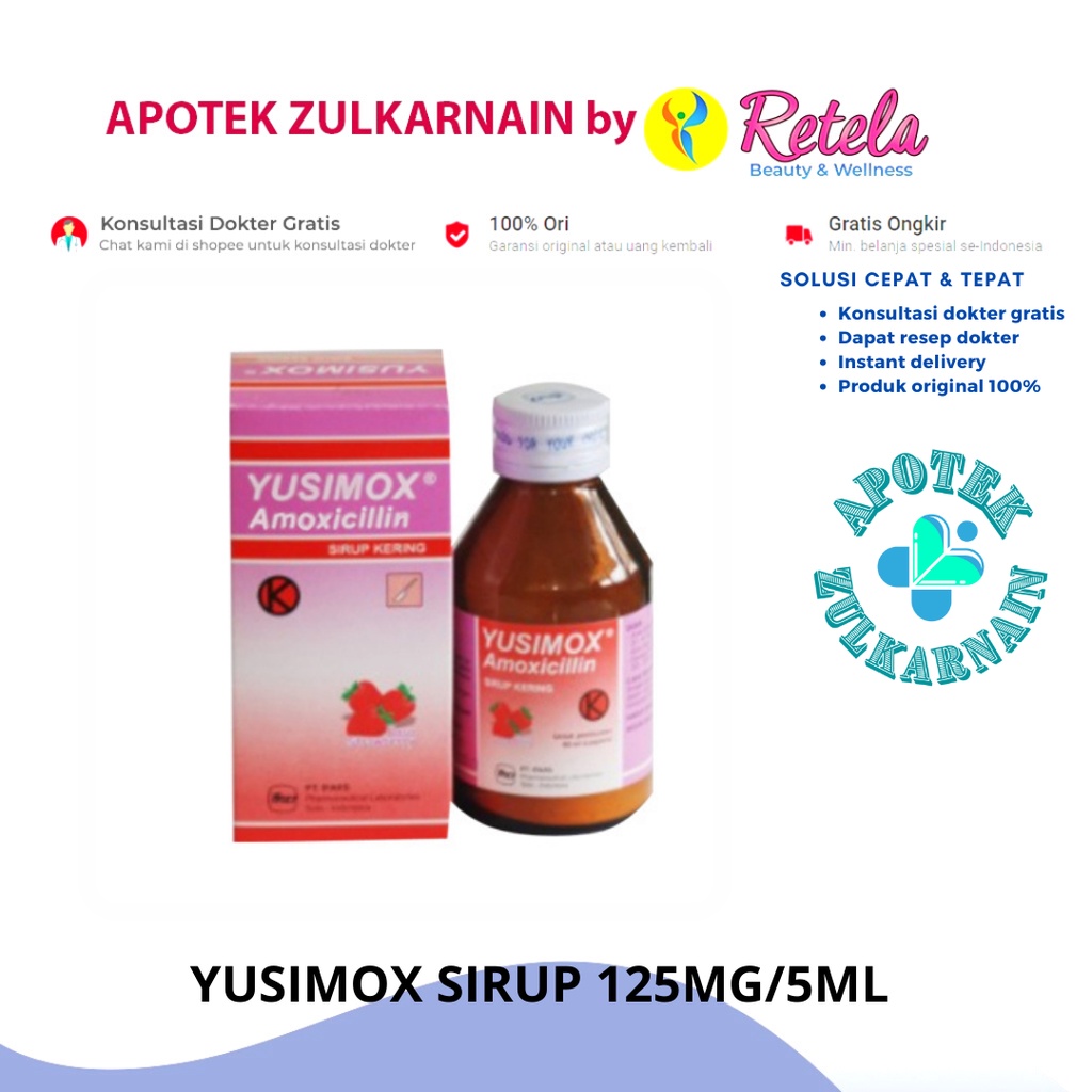 Jual YUSIMOX SIRUP 125MG/5ML amox amoxicillin Shopee Indonesia