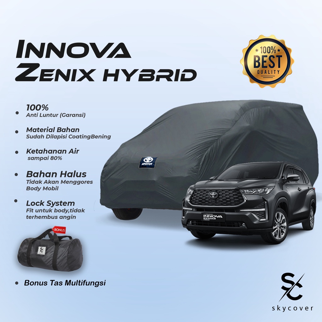 Jual Cover Mobil Toyota Innova Zenix Hybrid 2022 Sarung Mobil Innova ...