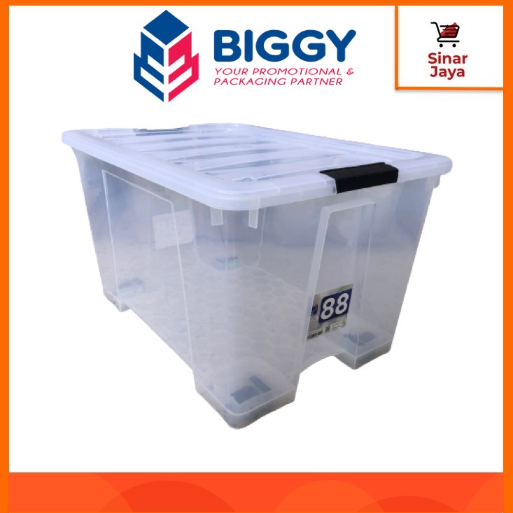 Jual BIGGY Ezy Box 88 Container Box / Box Penyimpanan Plastik Bening 88 ...