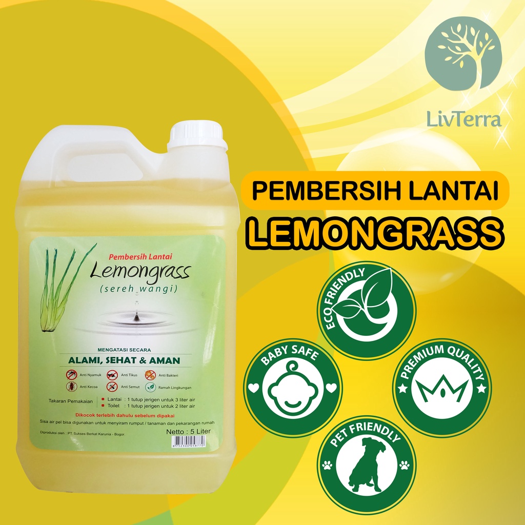 Jual Karbol Sereh 5 Liter Premium Livterra Pembersih Lantai