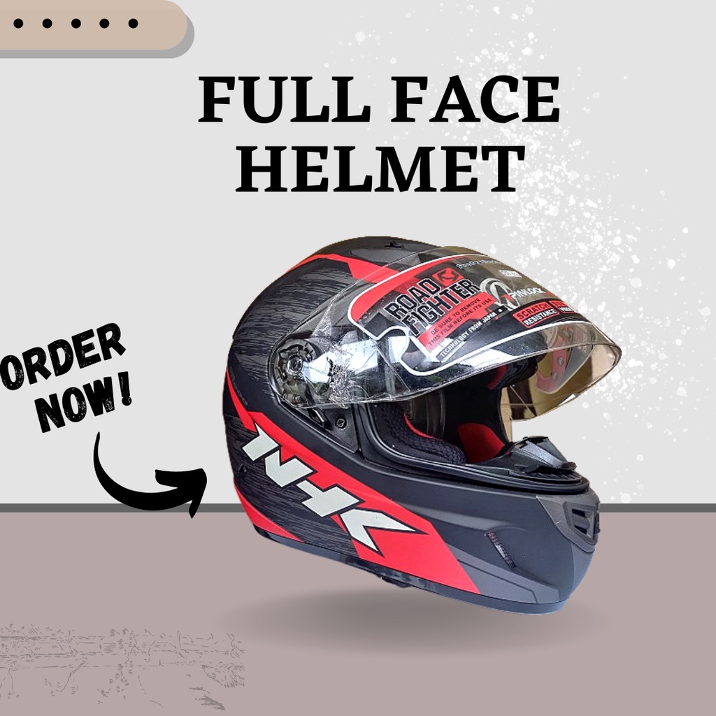 Jual Helm Full Face Nhk Gp Motif Axion Black Red Shopee Indonesia