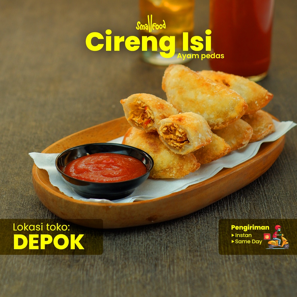 Jual Isi 10 - Cireng isi Ayam Pedas Smallfood Frozen Food | Shopee ...