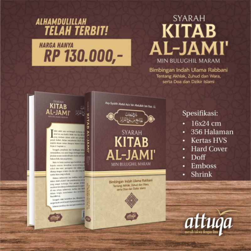 Jual Buku Syarah Kitab Al Jami Attuqa Terjemah Syarah Kitab Al Jami Penjelasan Kitab Al