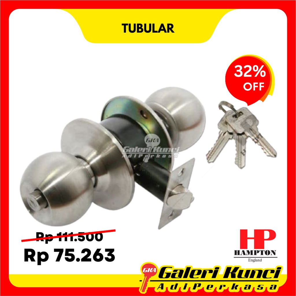 Jual Handle Pintu HAMPTON HMT 5587 ET SSS Tubular Lock Set | Shopee ...