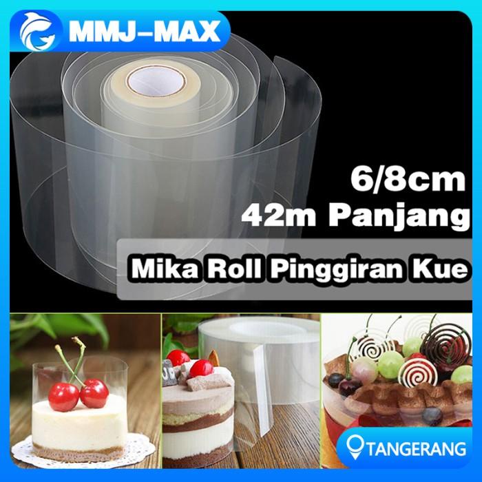 Jual 42M-6/8CM Plastik Mika Roll Pinggiran Kue/Clear Cake Collar Roll ...