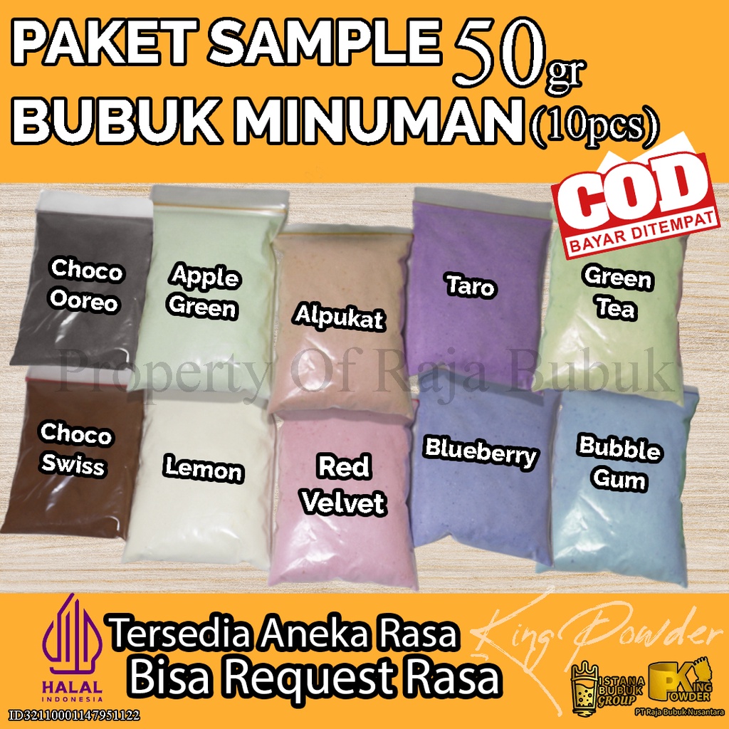 Jual BUBUK MINUMAN RASA 50GR / SERBUK MINUMAN ANEKA RASA 50GR , BUBUK ...