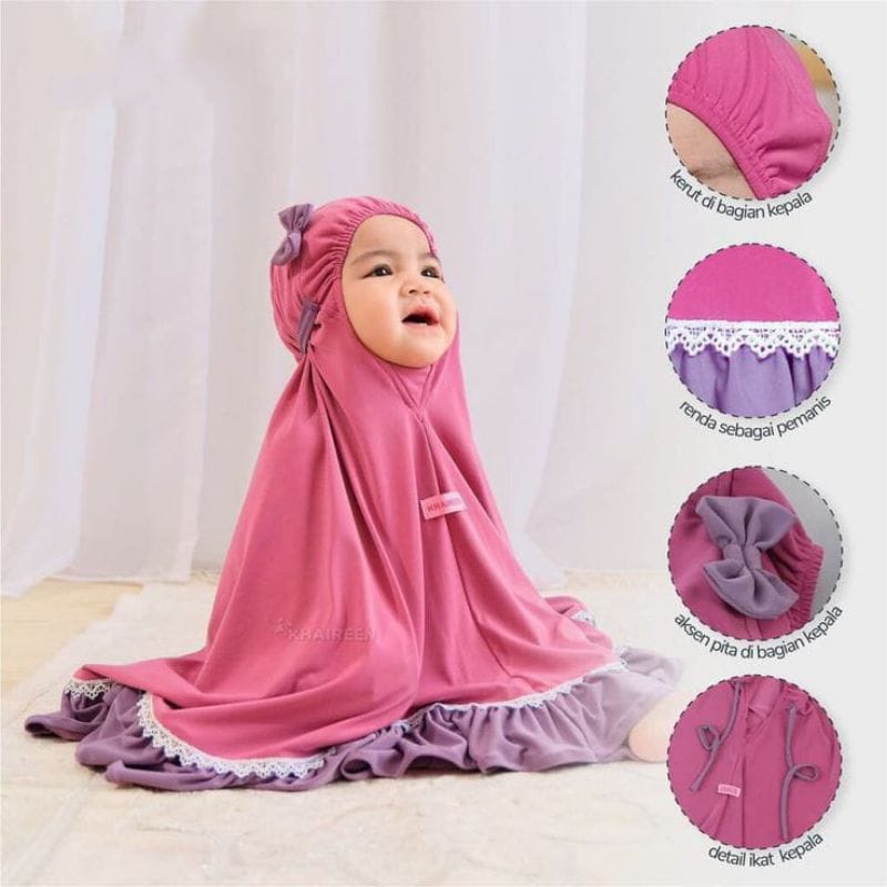 peralatan sholat fashion muslim mukena anak perempuan usia 1-10 tahun