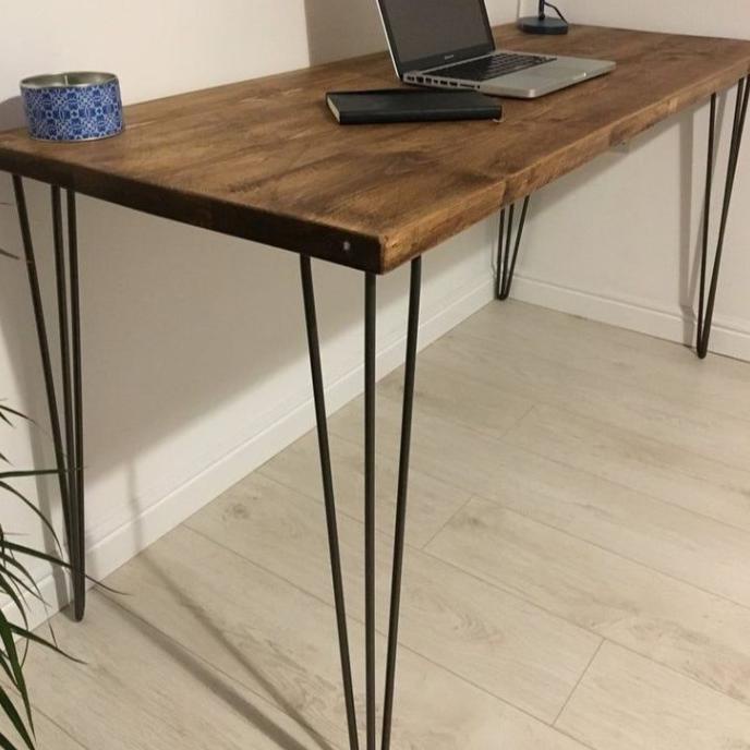 Jual hairpin leg desk meja kerja kayu solid kaki besi Shopee Indonesia