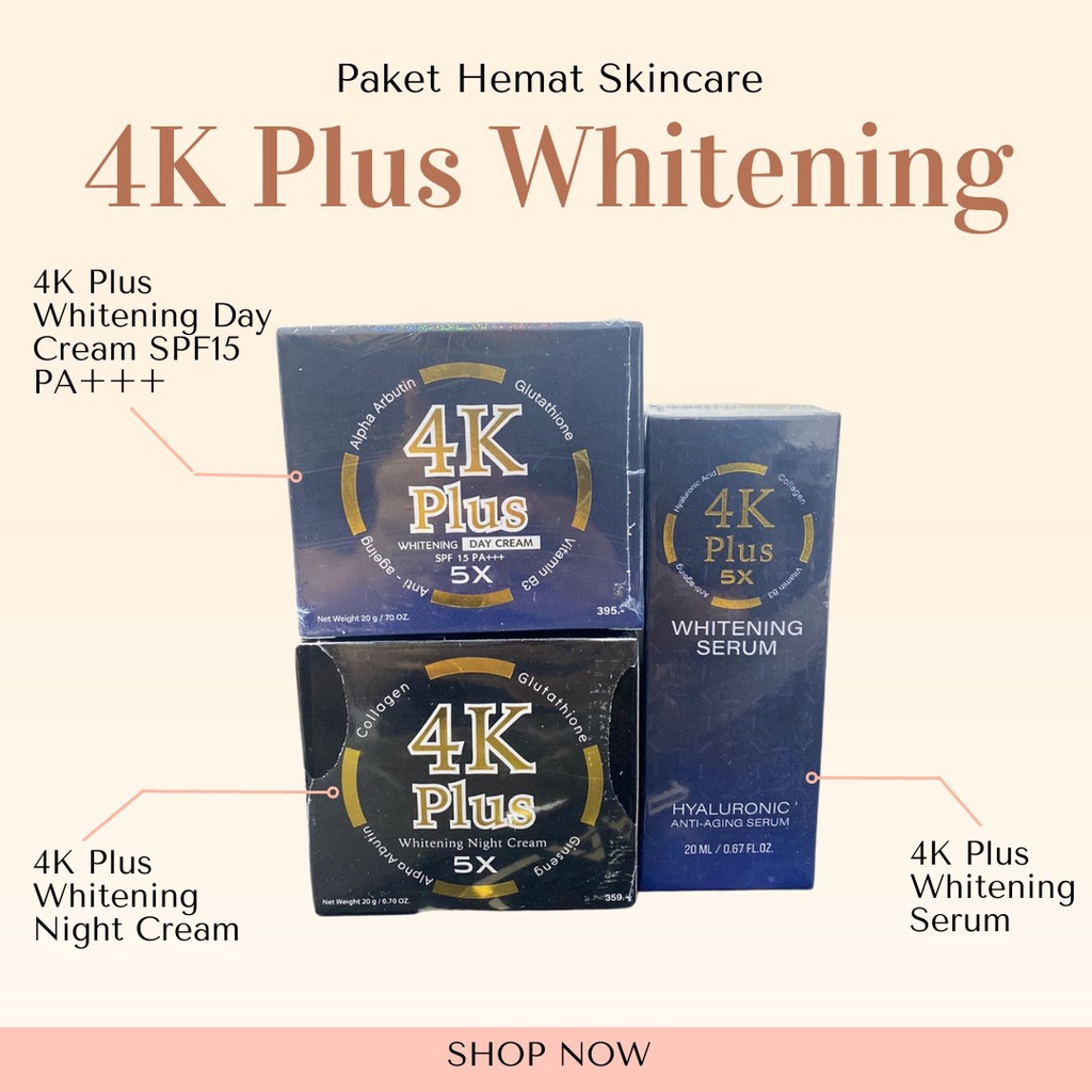 Jual Paket Super Hemat Skincare 4K Plus Whitening Day & Night Cream