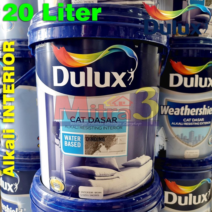 Jual Cat Dasar Tembok Dulux Alkali Resisting Interior 20l Dinding Dalam Shopee Indonesia 7869