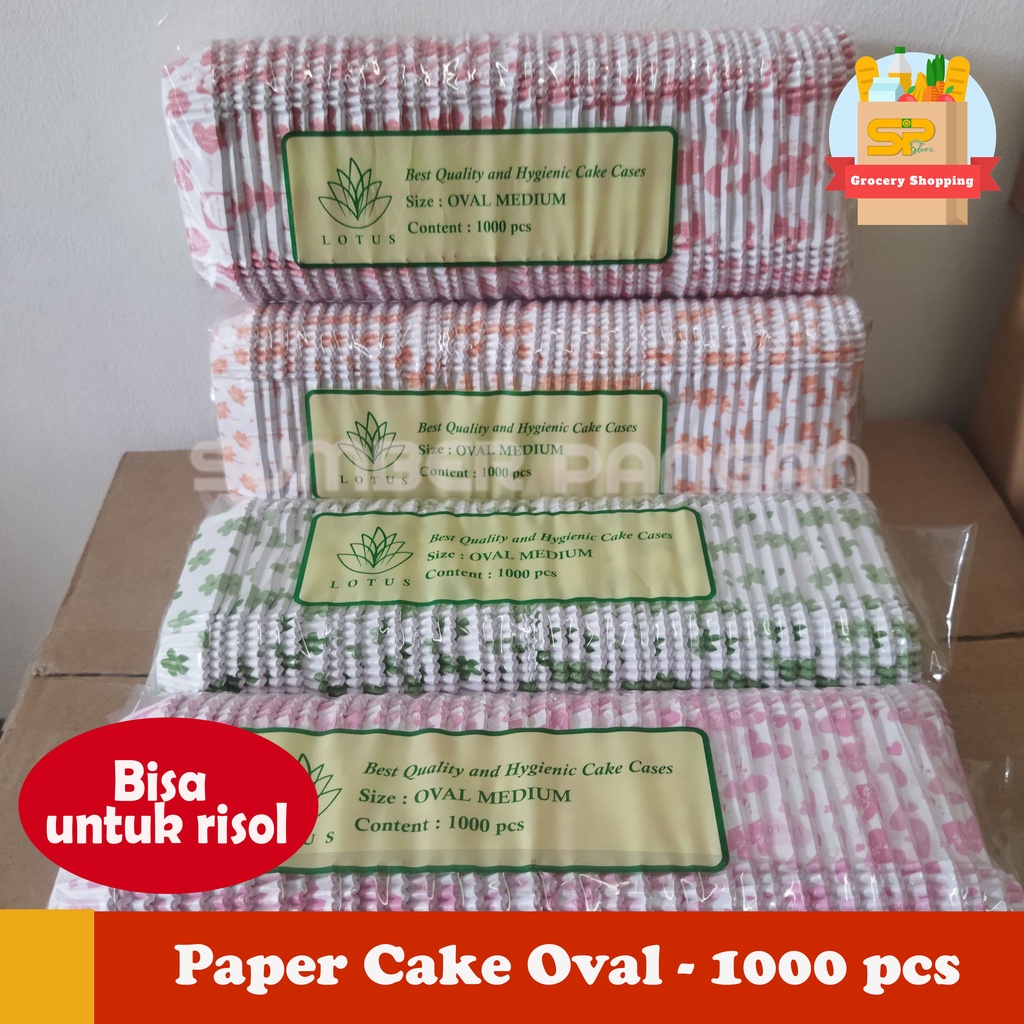 Jual paper cup case OVAL 1 roll isi 1000 pcs (craft cake)/ Paper Cake ...