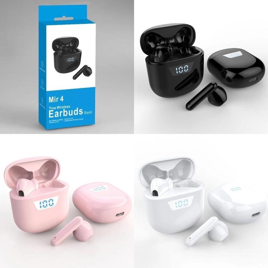 Jual HEADSET BLUETOOTH EARBUDS TWS MIR 4 HIFI BASS SOUND QUALITY