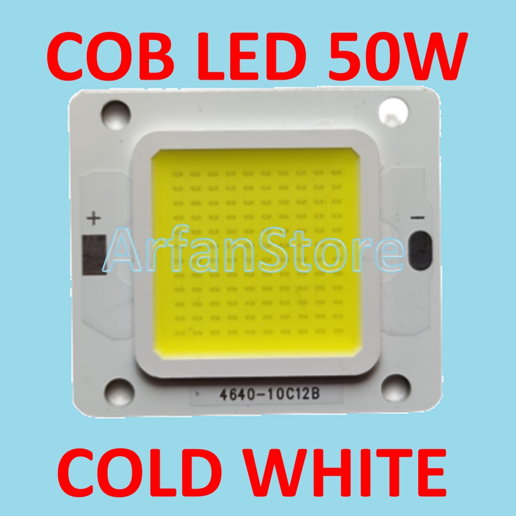 Jual COB LED 50W HPL Cold White High Power LED 100 120 Chip Putih Super ...