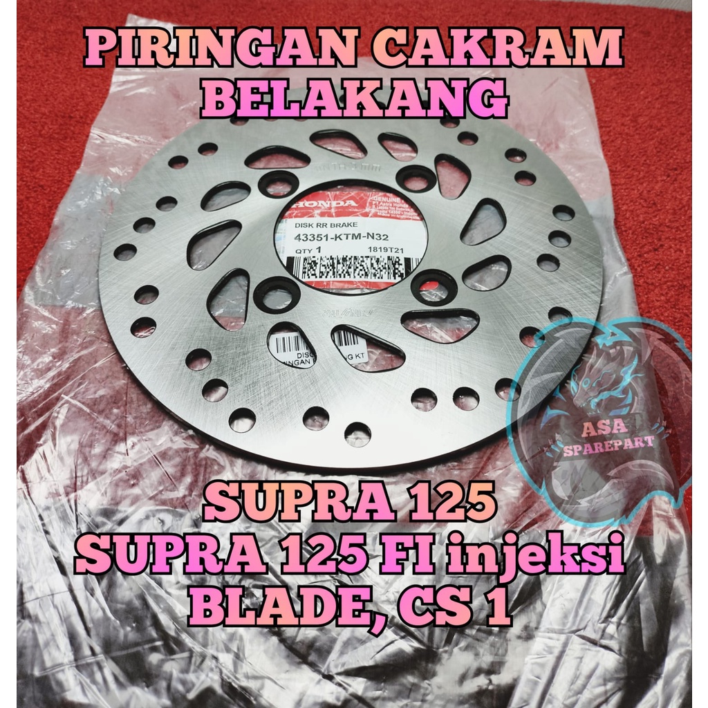 Jual Piringan Cakram Belakang Asli Original Honda Ahm Supra X Supra X Fi Cs Blade