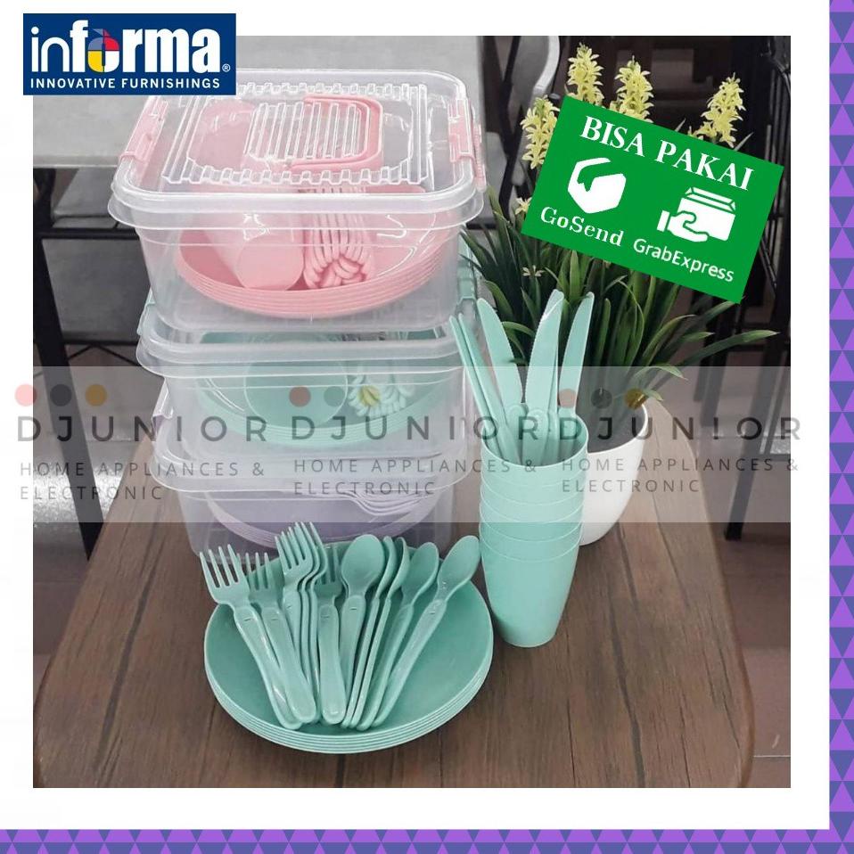 Jual REKOMENDASI INFORMA - MY BOX PICNIC SET CONTAINER / SET TEMPAT ...