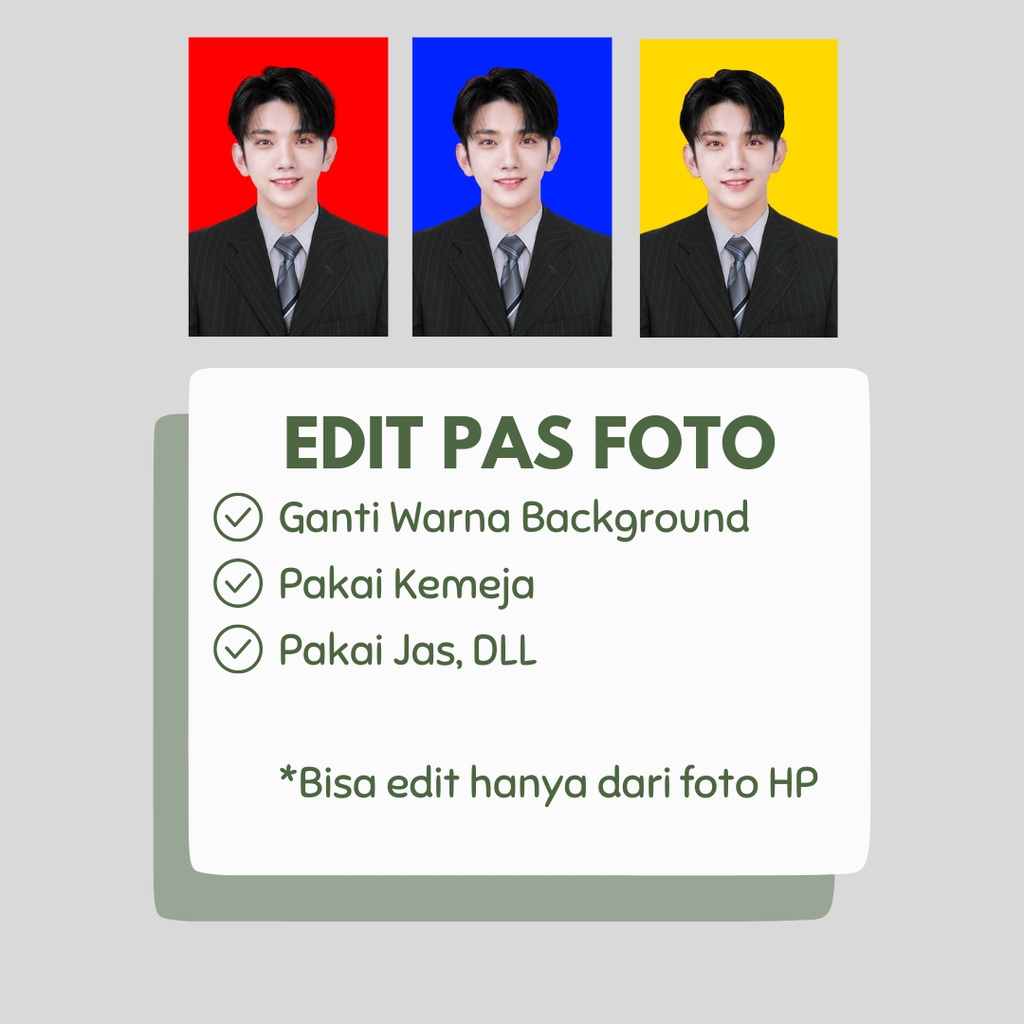 Jual Edit Pas Foto Pakai Jas Ganti Background Shopee Indonesia