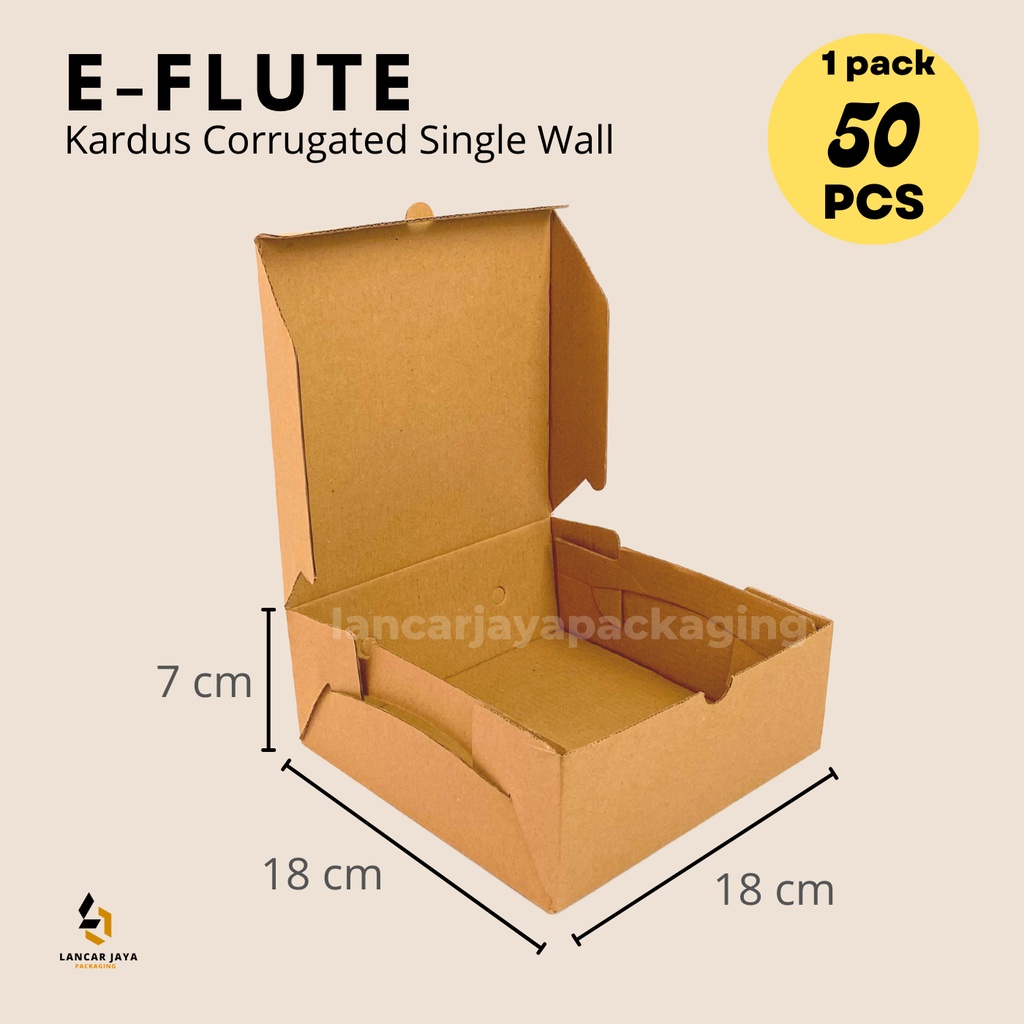 Jual E-FLUTE Box Kardus Coklat Kotak Nasi R8 Packaging Snack Hampers ...