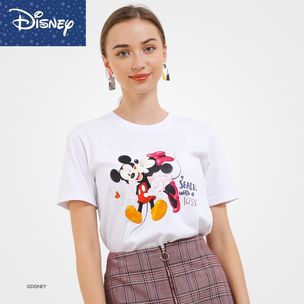 Jual Disney Tshirt Valentine Day Mickey & Minnie Mouse DMA97 | Shopee ...