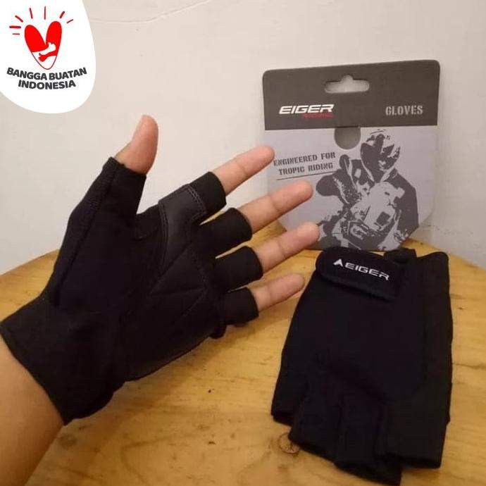 Jual Sarung Tangan Motor Eiger New Riding Glove Basic Half Original ...