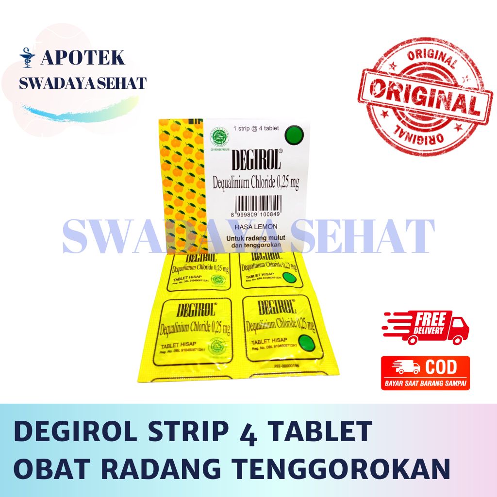 Jual DEGIROL Strip 10 TABLET Hisap Rasa Lemon Strip - Strip 4 Tablet ...