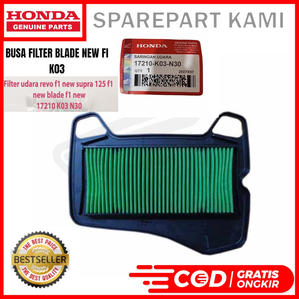 Jual FILTER UDARA SARINGAN UDARA BLADE NEW FI REVO FI NEW SUPRA X 125 ...