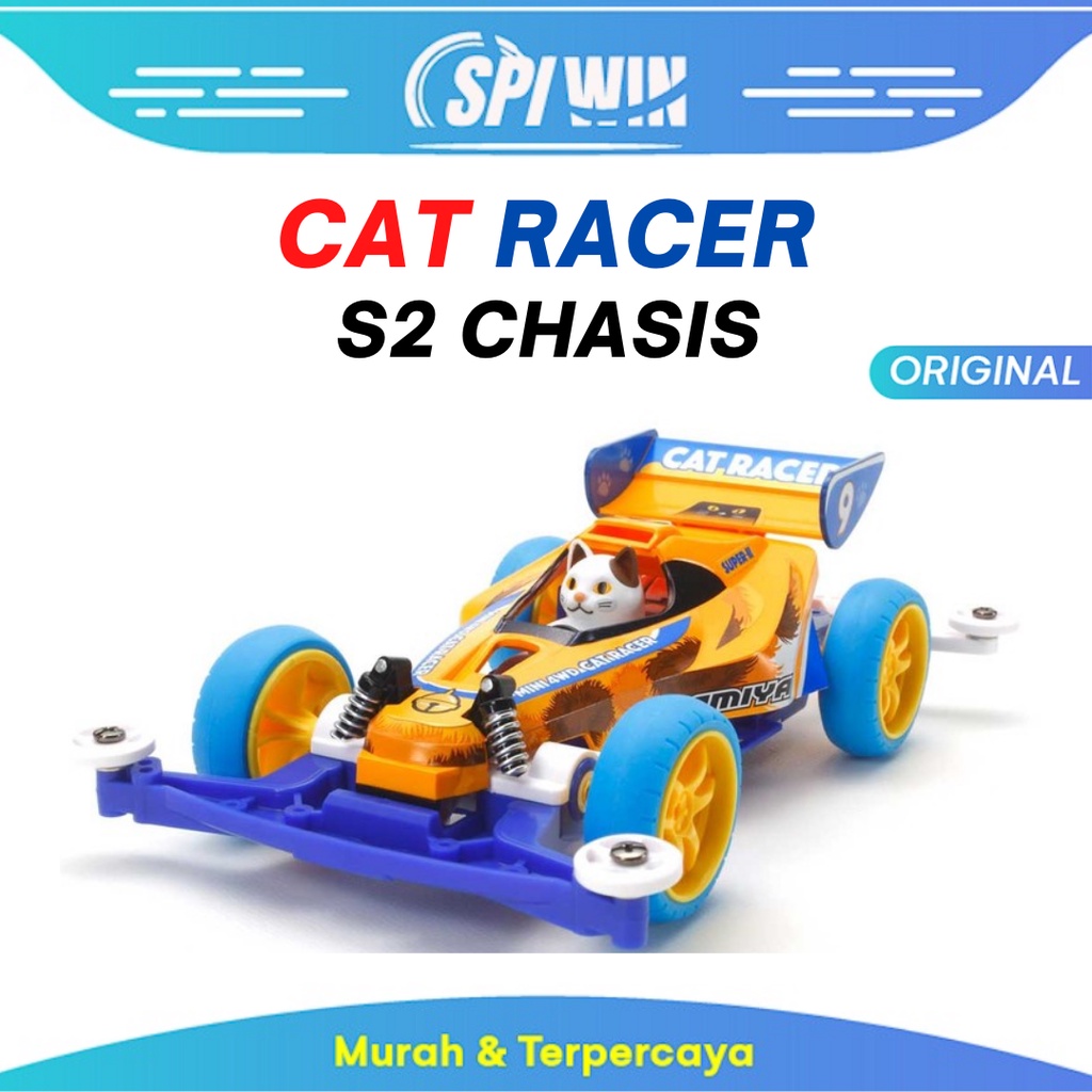 Jual Tamiya Mini 4WD ORIGINAL Cat Racer - 18090 Super 2 Chasis | Shopee ...