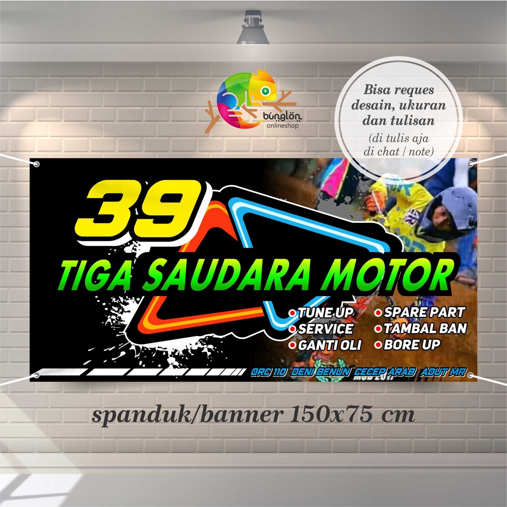 Jual Spanduk Banner 150x75 Cm Spanduk Bengkel, panduk Racing, Spanduk