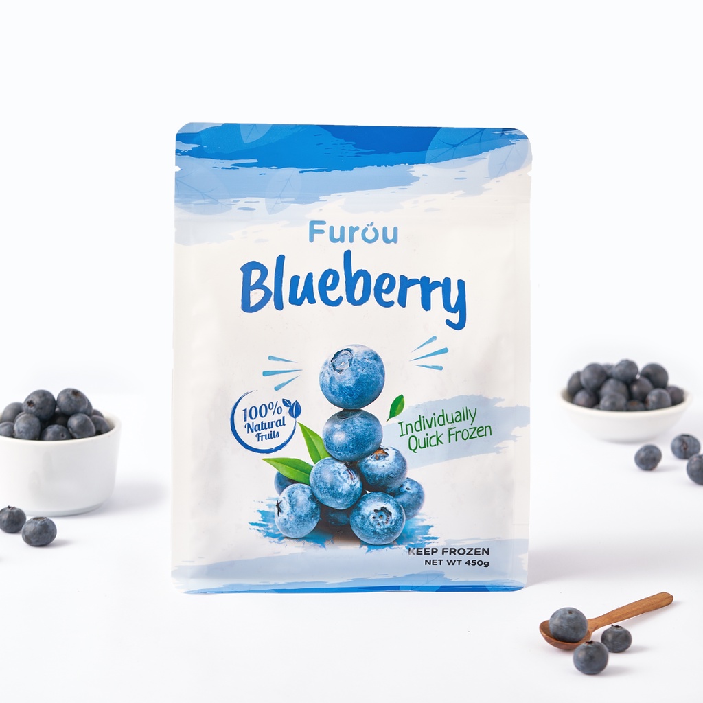 Jual FUROU Frozen Blueberry (IQF) | Buah Bluberi Beku | 450 gram ...