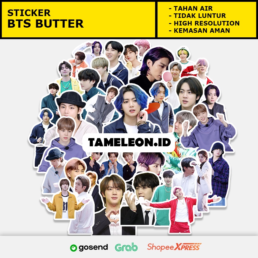 Jual Sticker KPOP BTS Jeon Jung-Kook V Park Ji-Min Suga Kim Seok Jin J ...