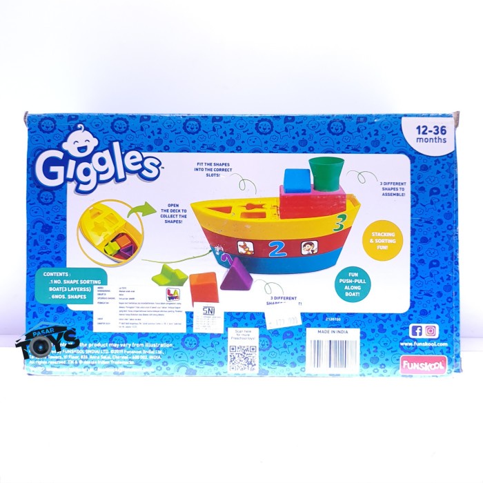 Jual Giggles Stack A Boat Funskool Original Shopee Indonesia