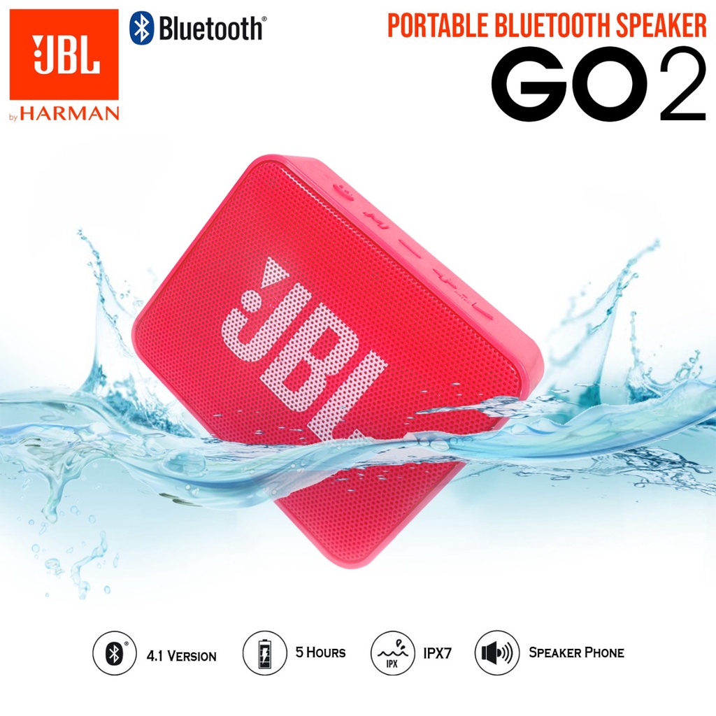 Jual Speaker Bluetooth JBL GO2 Wireless Speaker Mini Bass go 2 support