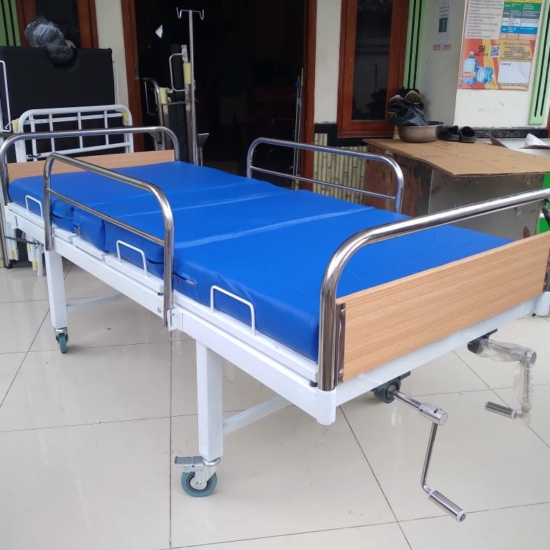 Jual HOSPITAL BED 2 CRANK PLYWOOD l Hospital Bed 2 Crank Plywood I Ranjang Pasien 2 Engkol
