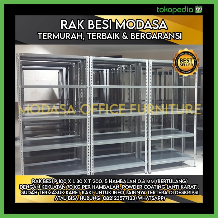 Jual Terlaris Rak Besi File Berkas Kantor Atau Lemari Arsip Dan Gudang ...