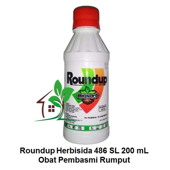 Jual Roundup Herbisida 486 Sl 200 Ml Obat Pembasmi Rumput Shopee