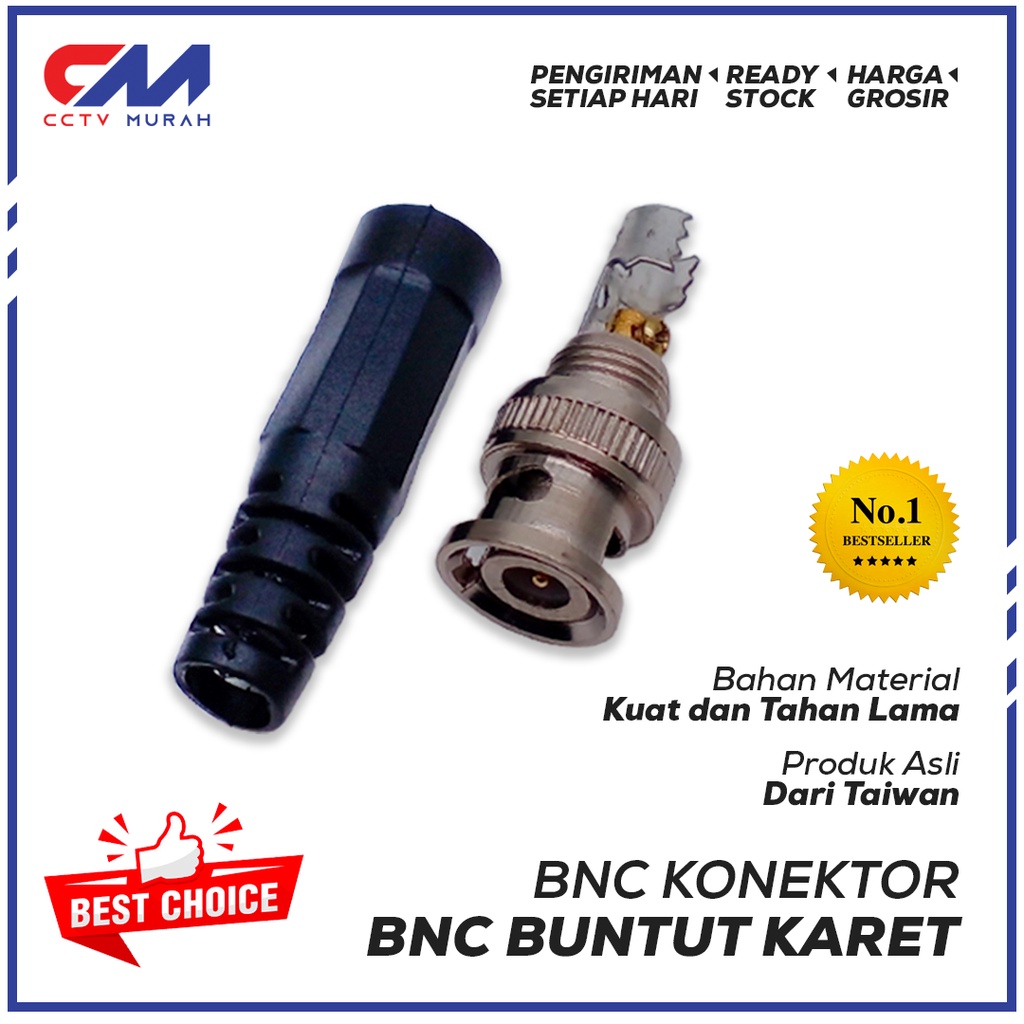 Jual Bnc Buntut Karet Connector Bnc Karet Original Taiwan Shopee Indonesia