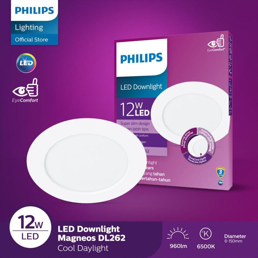 Jual Magneos DL262 Lampu Downlite/Light Panel LED Slim 12w IB/InBow ...