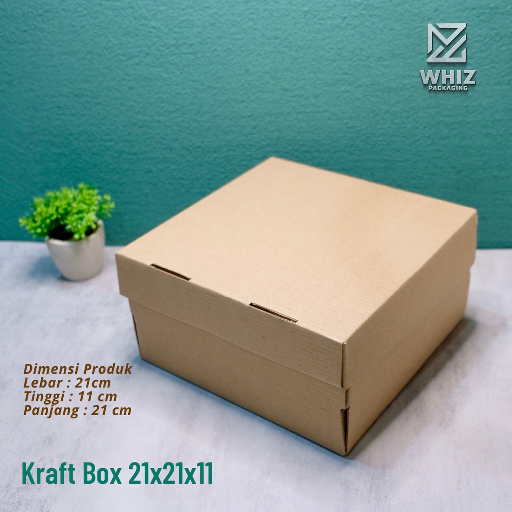 Jual Dus Kue 21x21x11 Kotak Kue Box Kue Kotak Bolu Corrugated Tebal Shopee Indonesia 6678