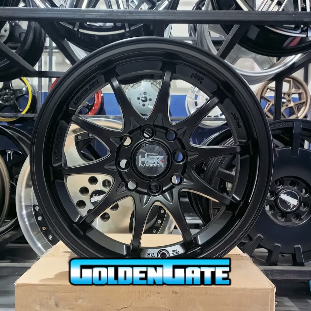 Jual velg mobil ce28 racing R15 HSR HIROSHIMA 328C ring 15x65 hitam dop ...