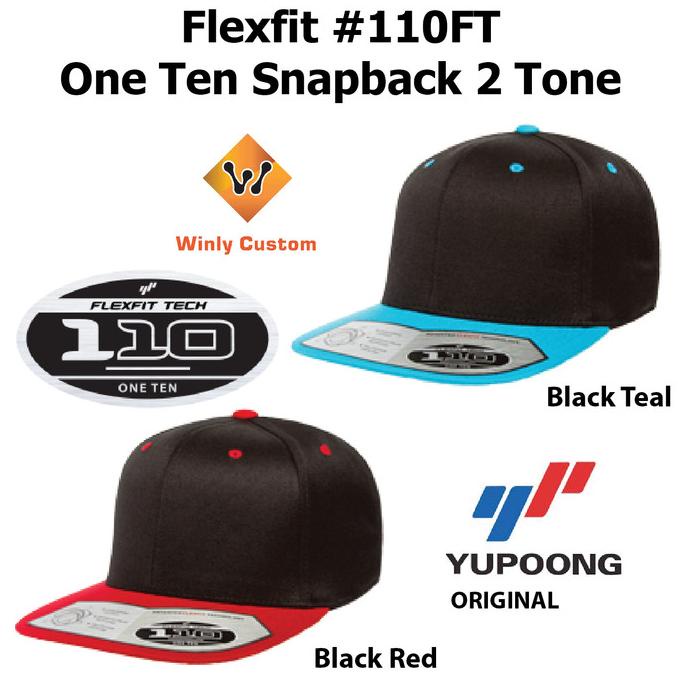 Jual Topi Yupoong Flexfit One Ten Snapback 2 Tone 110FT ORIGINAL ...