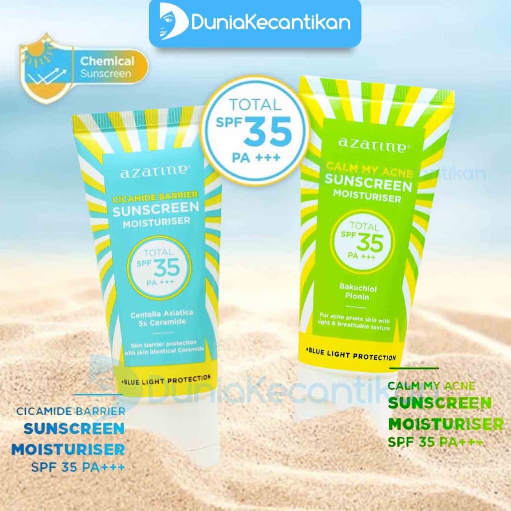 Jual Azarine Sunscreen Moisturiser SPF 35 PA+++ Cicamide Barrier