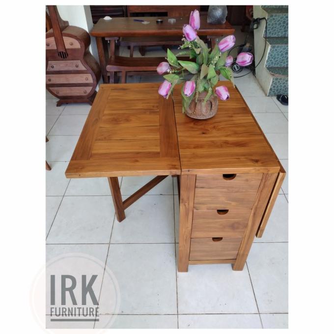 Jual Meja Makan Lipat Kayu Jati Shopee Indonesia