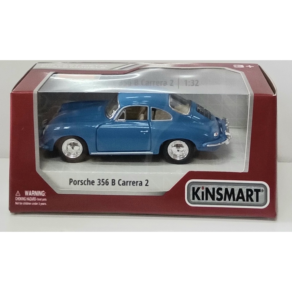 Kinsmart 1:32 Porsche 356 B Carrera 2 Diecast – Blue, KT5398D, New