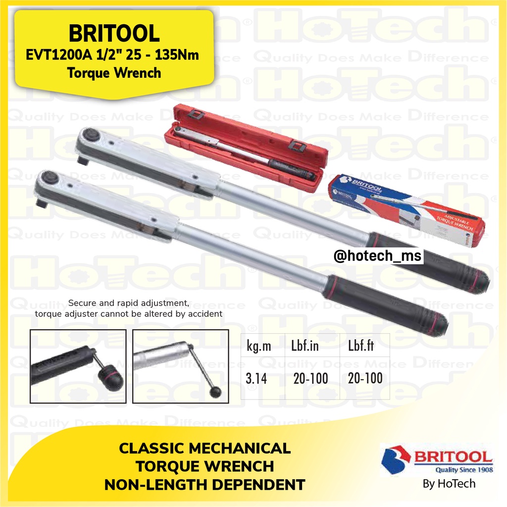 Jual Britools Evt1200a Evt 1200a Torque Wrench Kunci Moment