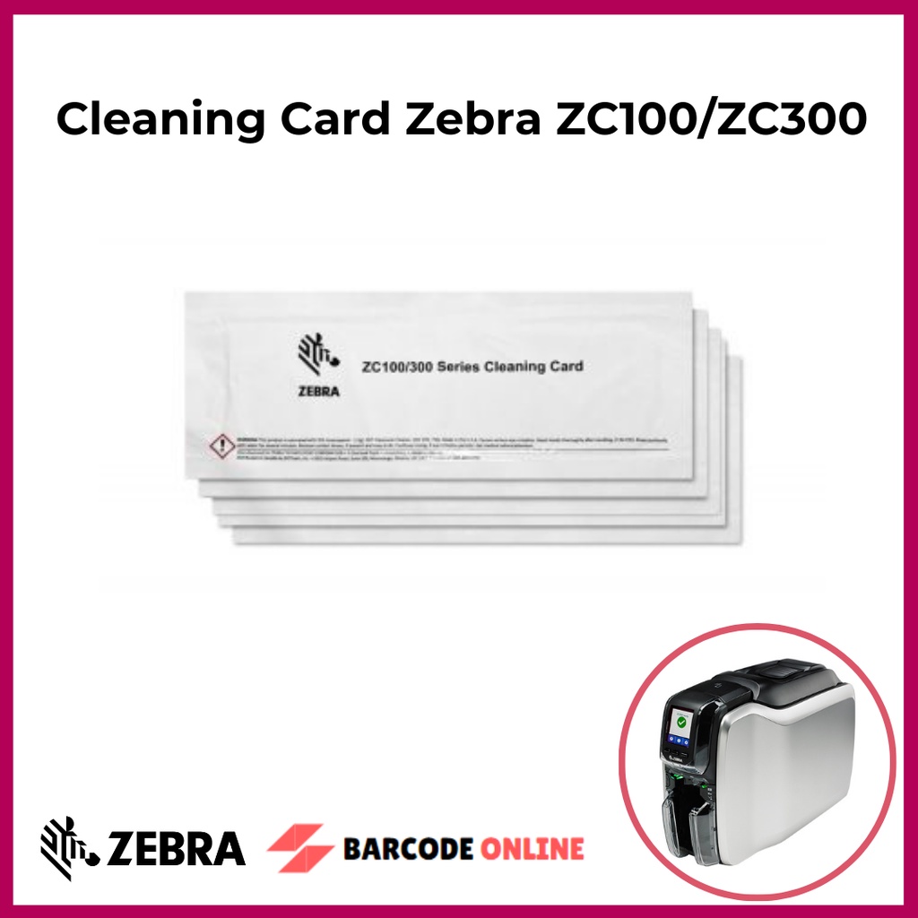 Jual CLEANING KIT ID CARD PRINTER ZEBRA ZC100/ZC300 (105999311