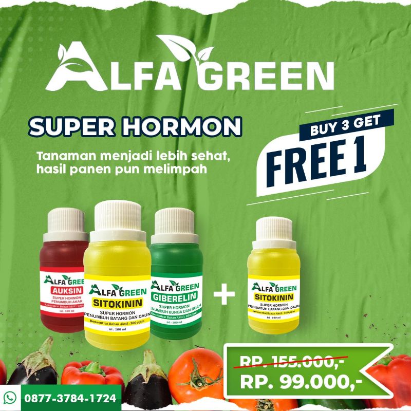 Jual Paket Hormon Isi 3 Bonus 1 Auksin Sitokinin Giberelin Tanaman