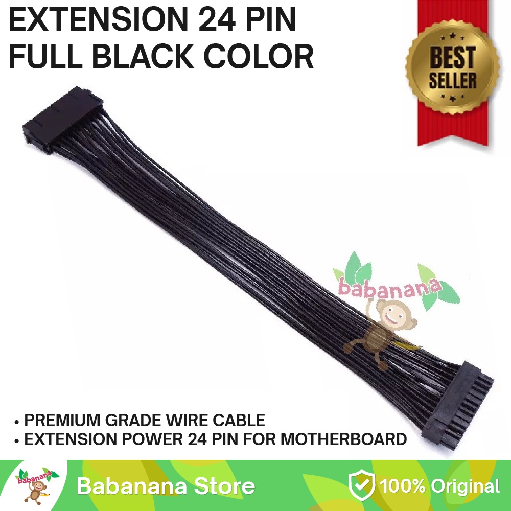 Jual 24 to 20+4 Pin Extension Cable Motherboard 24Pin 24 Pin Extender ...