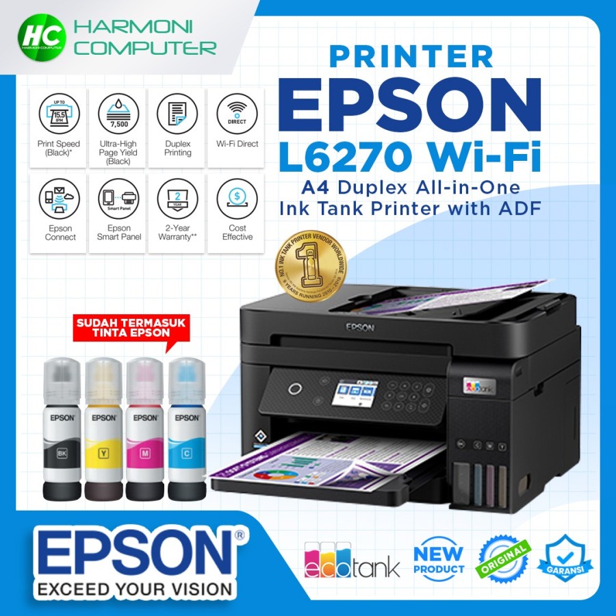 Jual Printer Epson Ecotank L6270 A4 Wi Fi Duplex All In One Ink Tank Adf Shopee Indonesia 9176